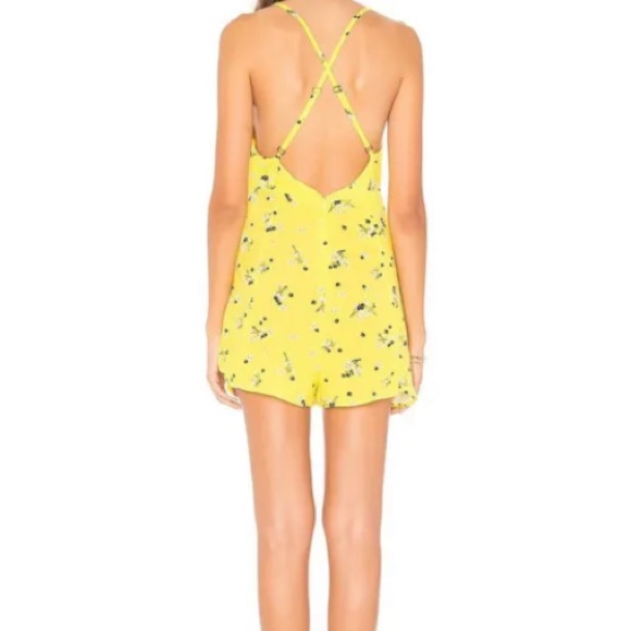 FREE PEOPLE FREE PEOPLE Tango At  night Romper Yellow Comb - Picture 2 of 4